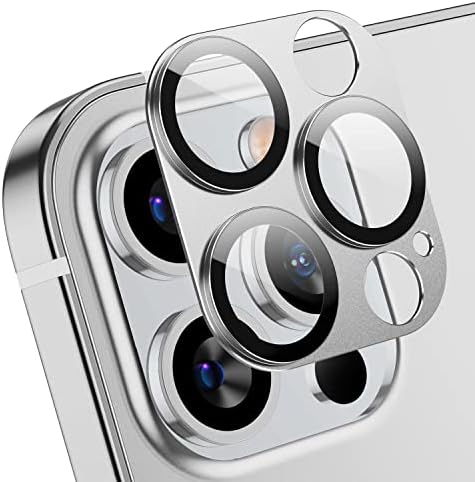 Korecase [2 חבילה] מגן עדשת מצלמה לאייפון 12 Pro Max, סרט עדשת מתכת אלומיניום תלת מימדי, עטיפת מסך מצלמת